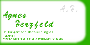 agnes herzfeld business card